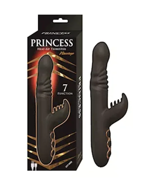 Nass Toys Princess Thrust Rabbit Vibrator - 9.75 Inch - Black - 9.7 Inch — image 2 of 2