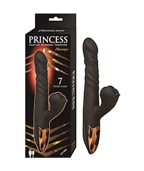 Nass Toys Princess Spin And Thrust Rabbit Vibrator - 9.75 Inch - Black - 9.7 Inch — image 2 of 2