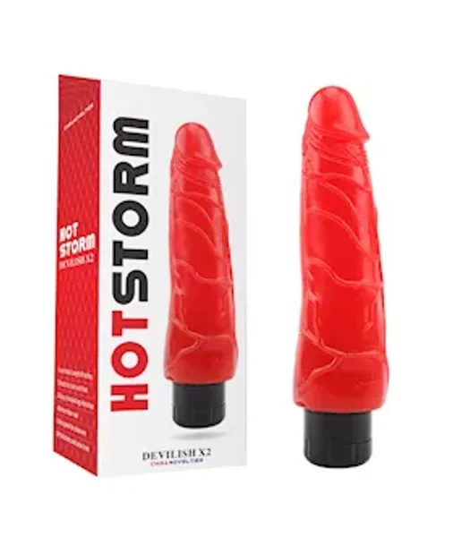 Devilish X2 Vibrating Dong - 8.4 Inch - Red - 8.4 Inch — image 3 of 3