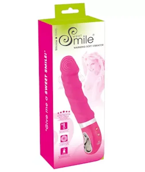 Sweet Smile Warming Soft Vibrator Pink - 8.9 Inch — image 20 of 20