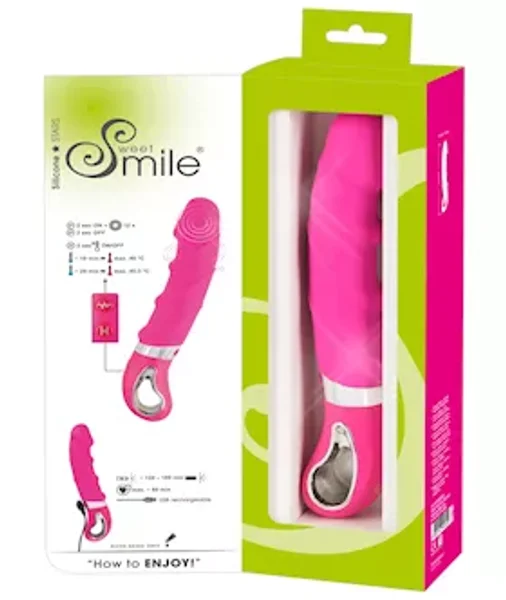 Sweet Smile Warming Soft Vibrator Pink - 8.9 Inch — image 19 of 20