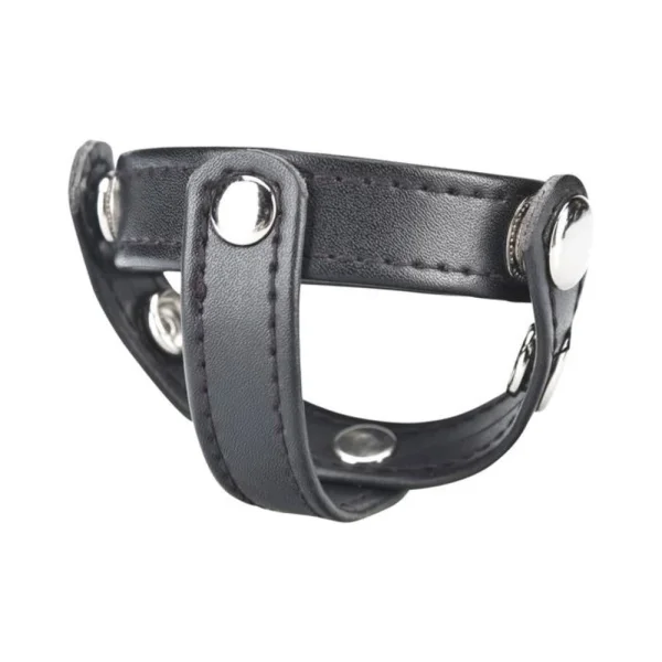 C & B Gear T-Style Cock Ring with Ball Divider Black