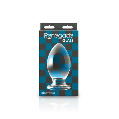 Renegade Glass Bishop Clear Glass 11 9 cm Butt Plug