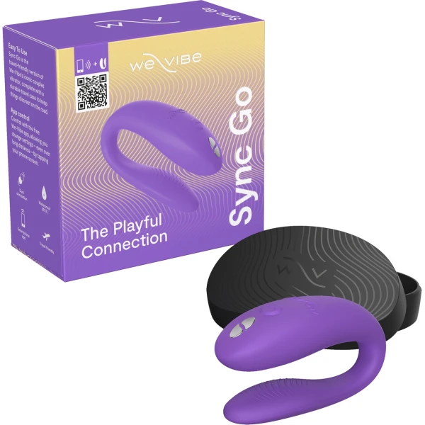 We-Vibe Sync Go App Enabled Waterproof Rechargeable Couples Vibrator - Purple