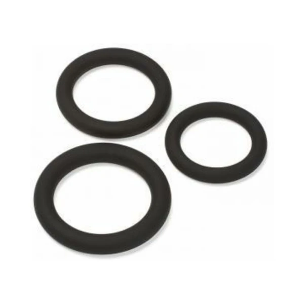 Cock Rings: Cloud 9 Pro Sensual Silicone Cock Ring 3 Pack Black