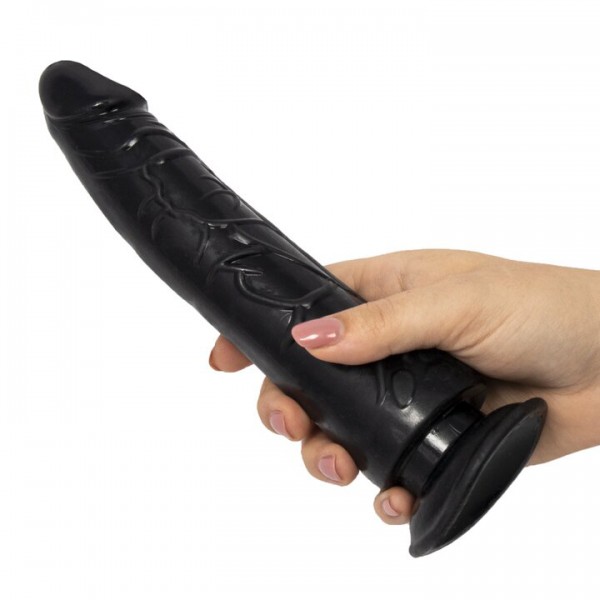 Bondara Black Jelly Suction Cup Dildo – 8 Inch