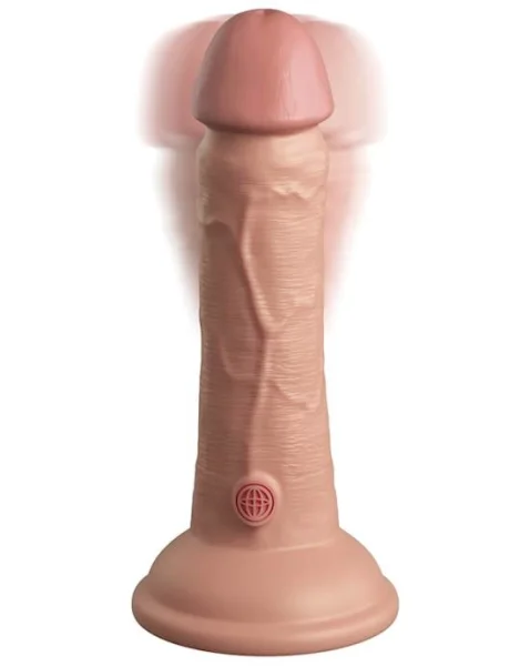 King Cock Elite Dual Density Vibe Silicone Dildo