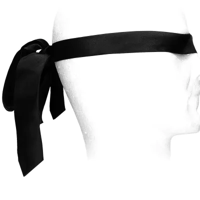 Black White Satin Bondage Tie