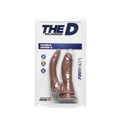 The Double Dippin 6 Inch Firmskyn Dildo Brown 6 Inch