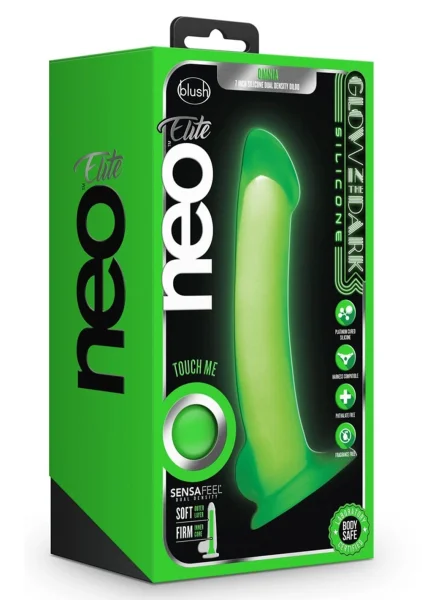Neo Elite - Glow in the Dark - Omnia - 7" Silicone Dual Density Dildo