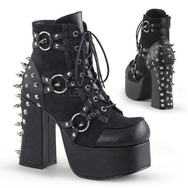 4 1/2 inches Heel, 2 inches PF Lace-Up Front Ankle Boot w/ Studs