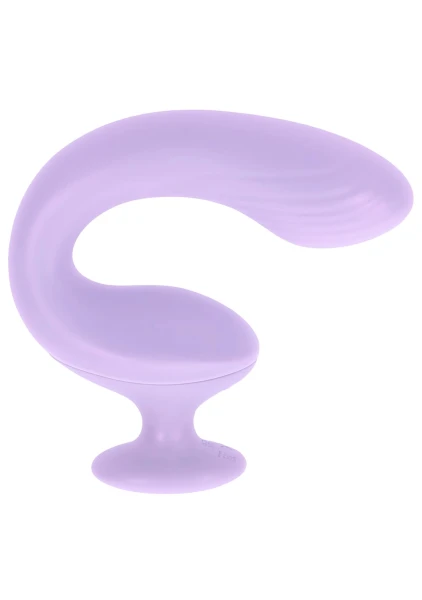 Playboy Pleasure Rev Me Up Rechargeable Waterproof Silicone Dual Stimulation Vibrator - Purple