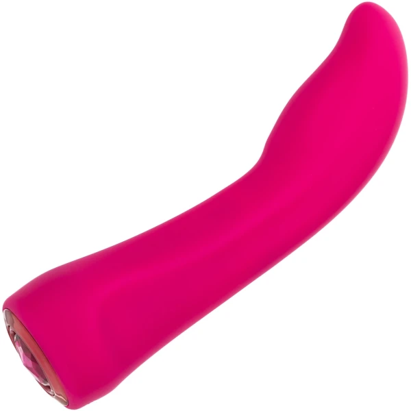 Gem Vibe Collection 7" Glider Rechargeable Waterproof Silicone G-Spot Vibrator By CalExotics - Pink