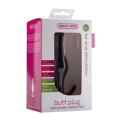 Butt Plug with Handle Medium Black How To Use A Butt Plug