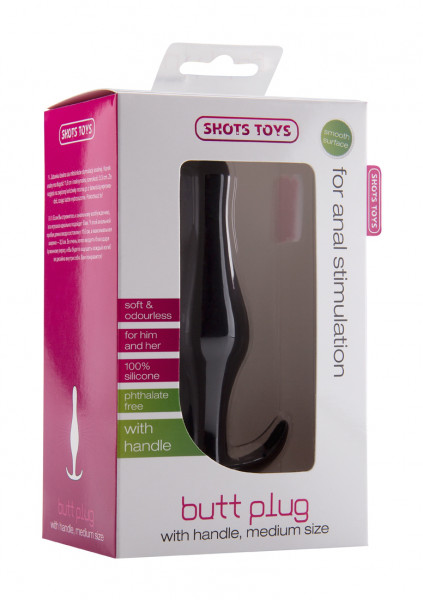Butt Plug with Handle - Medium - Black - How To Use A Butt Plug
