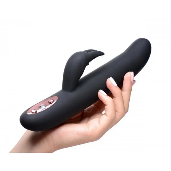 Bling Bunny 10X Flexing Silicone Rabbit Vibrator Black — image 6 of 8