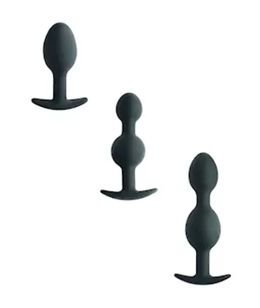 Kinki Double Roller Anal Trainer Set - Black — image 2 of 2
