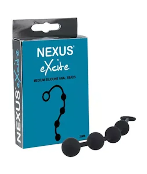 Excite Silicone Anal Beads  - Black - Medium — image 4 of 4