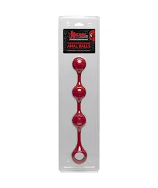 Kink - Weighted Silicone Anal Balls - Red - 13.5 Inch — image 6 of 8
