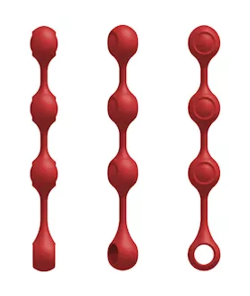 Kink - Weighted Silicone Anal Balls - Red - 13.5 Inch — image 7 of 8
