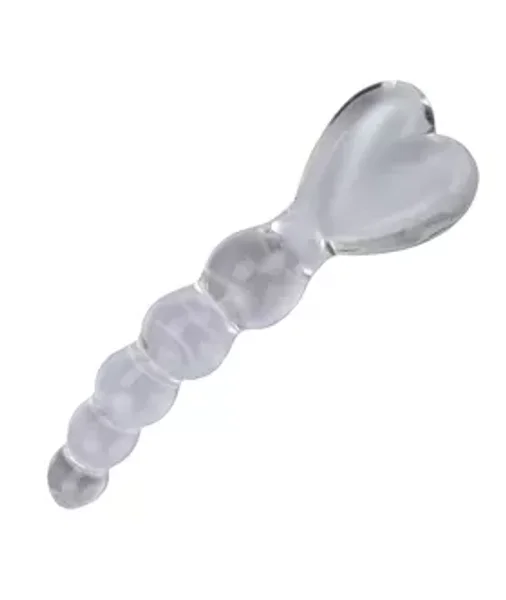 Love Heart Glass Plug - Clear - 7.4 Inch — image 2 of 2