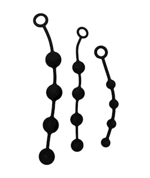 Chika Anal Bead Set - Black — image 2 of 2