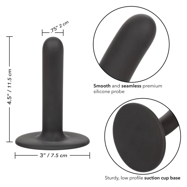 Dildo With Handle - Boundless Slim - 4.5 Inch - Black