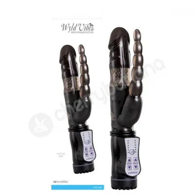 Wyld Vibes Black Deep Stroker Rattler Vibrator