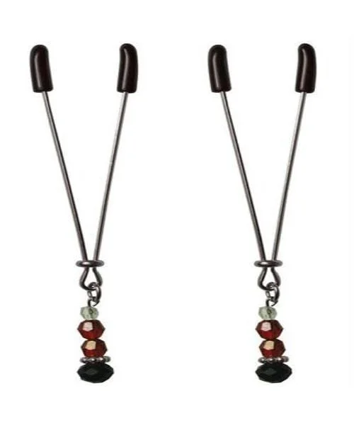 Sex and Mischief Ruby Black Nipple Clips