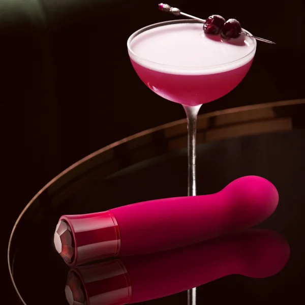 Oh My Gem Classy Rechargeable Silicone Warming G-Spot Vibrator By Blush - Garnet Red