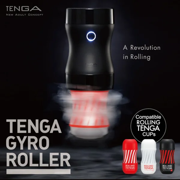 Tenga Vacuum Gyro Roller Rechargeable Penis Masturbation System With Rotation & Suction