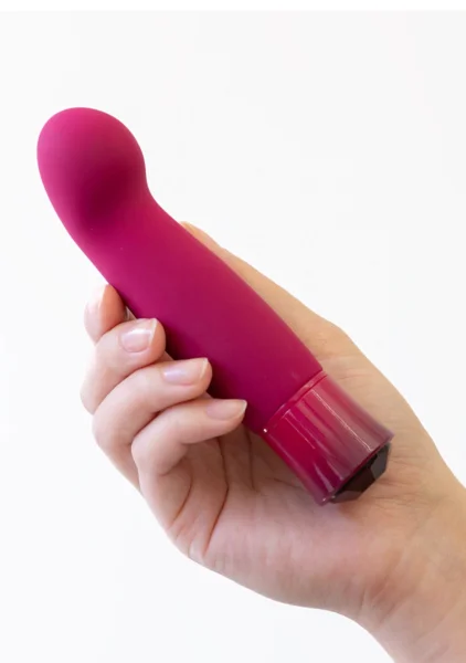 Oh My Gem Classy Rechargeable Silicone Warming G-Spot Vibrator By Blush - Garnet Red