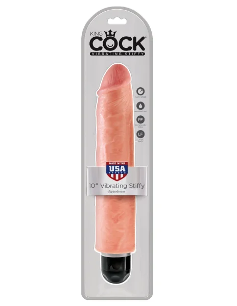 King Cock 10" Vibrating Stiffy Flesh