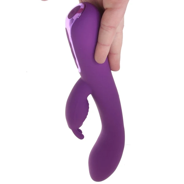 Jack Rabbit Elite Warming Rabbit Silicone Rechargeable Dual Stimulation Vibrator By CalExotics
