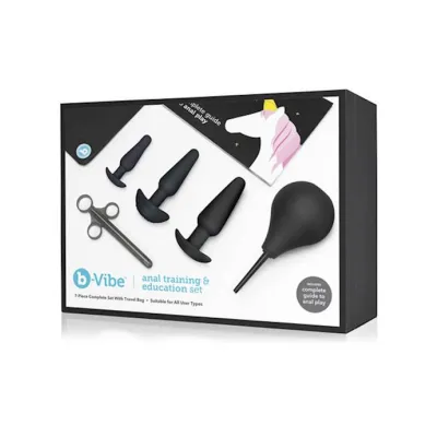 B vibe Anal Training 7 Piece Education Set Black Multi