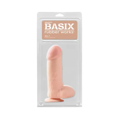 Basix Rubber Works Big 7in Dong With Suction Cup Flesh