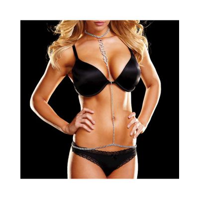 Sexy Rhinestone Teddy Silver Os