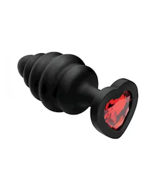 Heart Gem Silicone 3 Piece Anal Plug Set - Black - 3.6 Inch — image 8 of 10