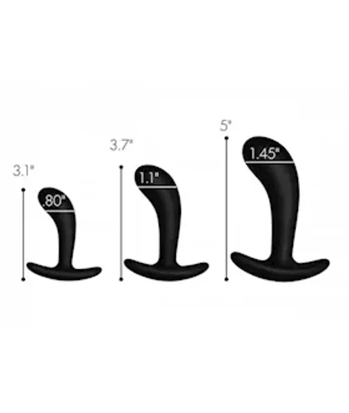 3 Piece Curved Anal Trainer Set - Black - 5 Inch — image 4 of 4