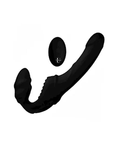 Pro Rider 9x 8.5" Vibrating Silicone Strapless Strap On With Remote Control - Black - 8.5 Inches — image 6 of 12