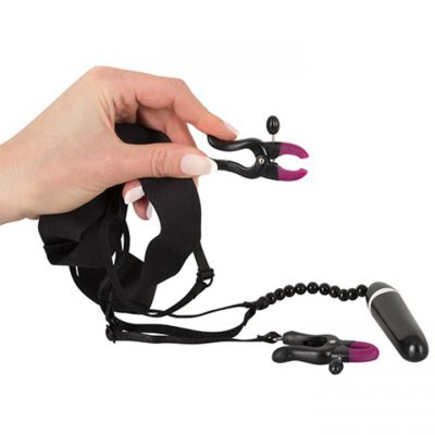 Bad Kitty 7 Function Vibrator and Labia Clamps