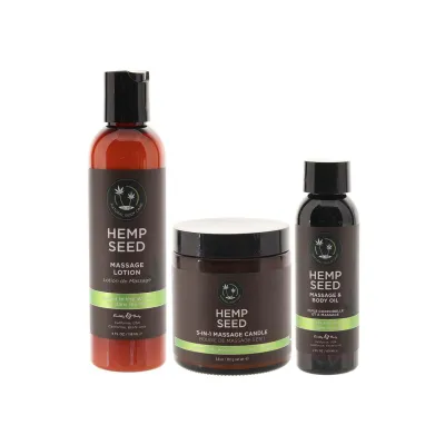 Earthly Body Holiday Valentines Hemp Seed Massage in a Box Naked in the Woods