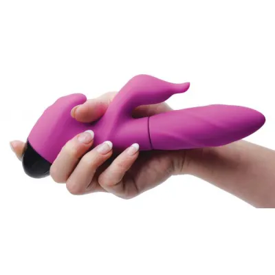 Spiral 10X Rotating Silicone Vibe Pink