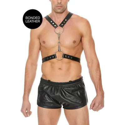 Pu Leather Harness With Metal Bit