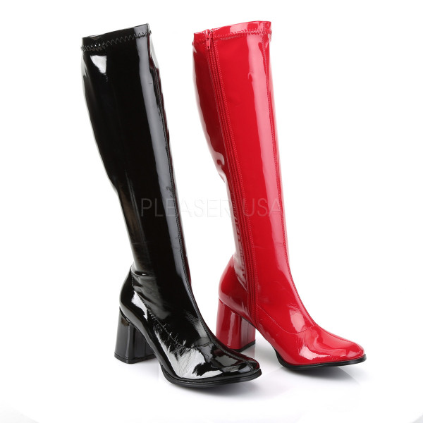 3 inches Block Heel Knee High Gogo Boot, Side Zip — image 10 of 12