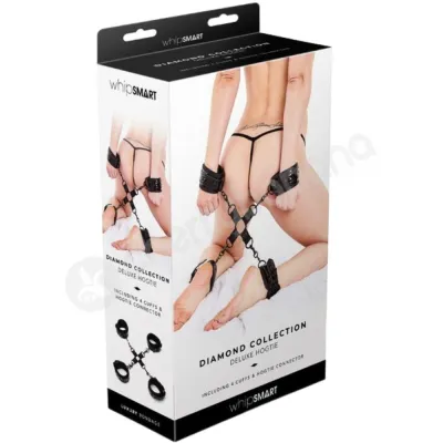 Whipsmart Diamond Hogtie Black 4 Cuff D Ring Restraint System