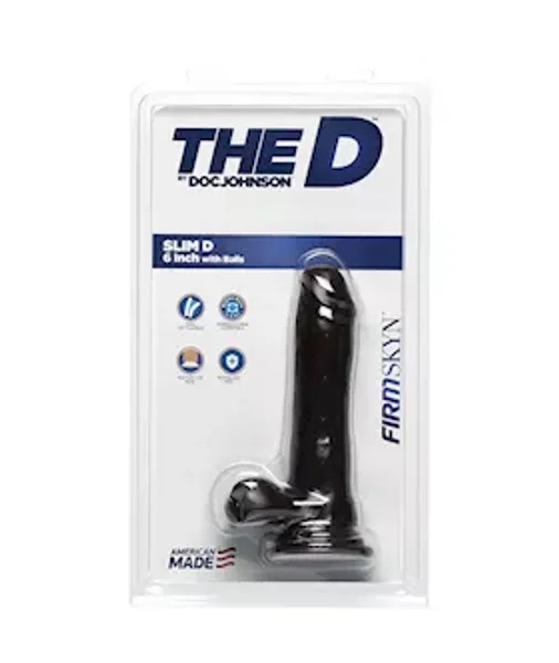 Doc Johnson Firmskyn 6 Inch Slim Dildo With Balls - Brown - 6 Inch — image 4 of 4