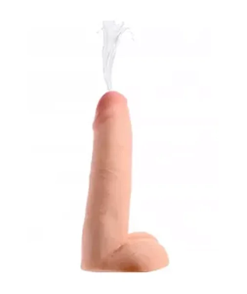 8 Inch Realistic Dual Density Squirting Dildo - Flesh - 8 Inch — image 6 of 9