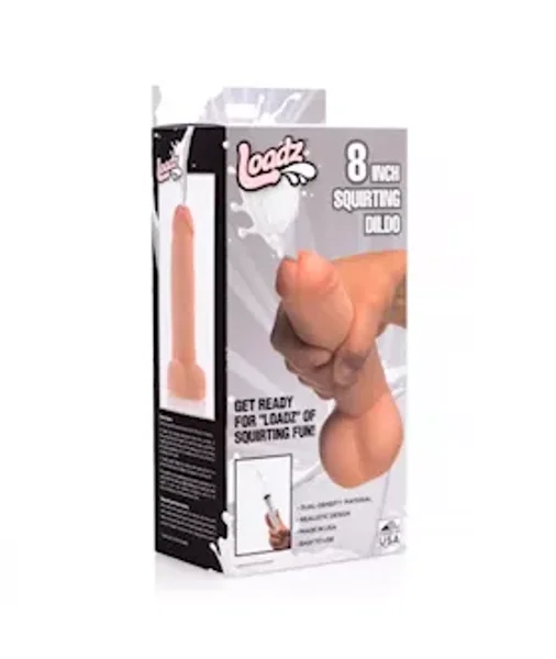 8 Inch Realistic Dual Density Squirting Dildo - Flesh - 8 Inch — image 9 of 9