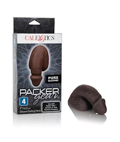 4 Inch Silicone Packing Penis - Black -  4 Inch — image 8 of 8